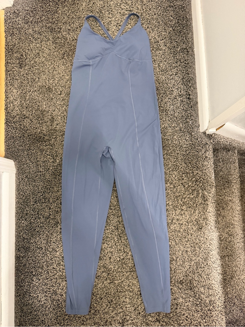 Gymshark Strappy One-Piece Jumpsuit in Dusty Blue